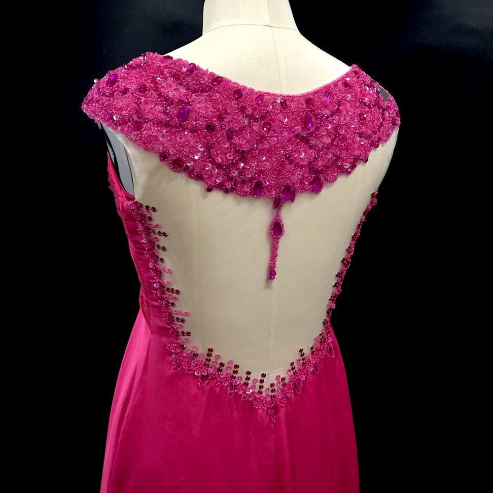 Hand beaded gown.